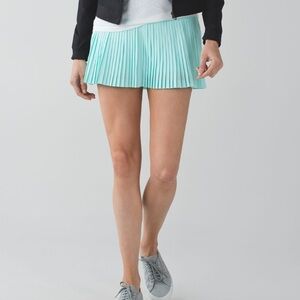 lululemon athletica Aqua Pleated Mini Skirt